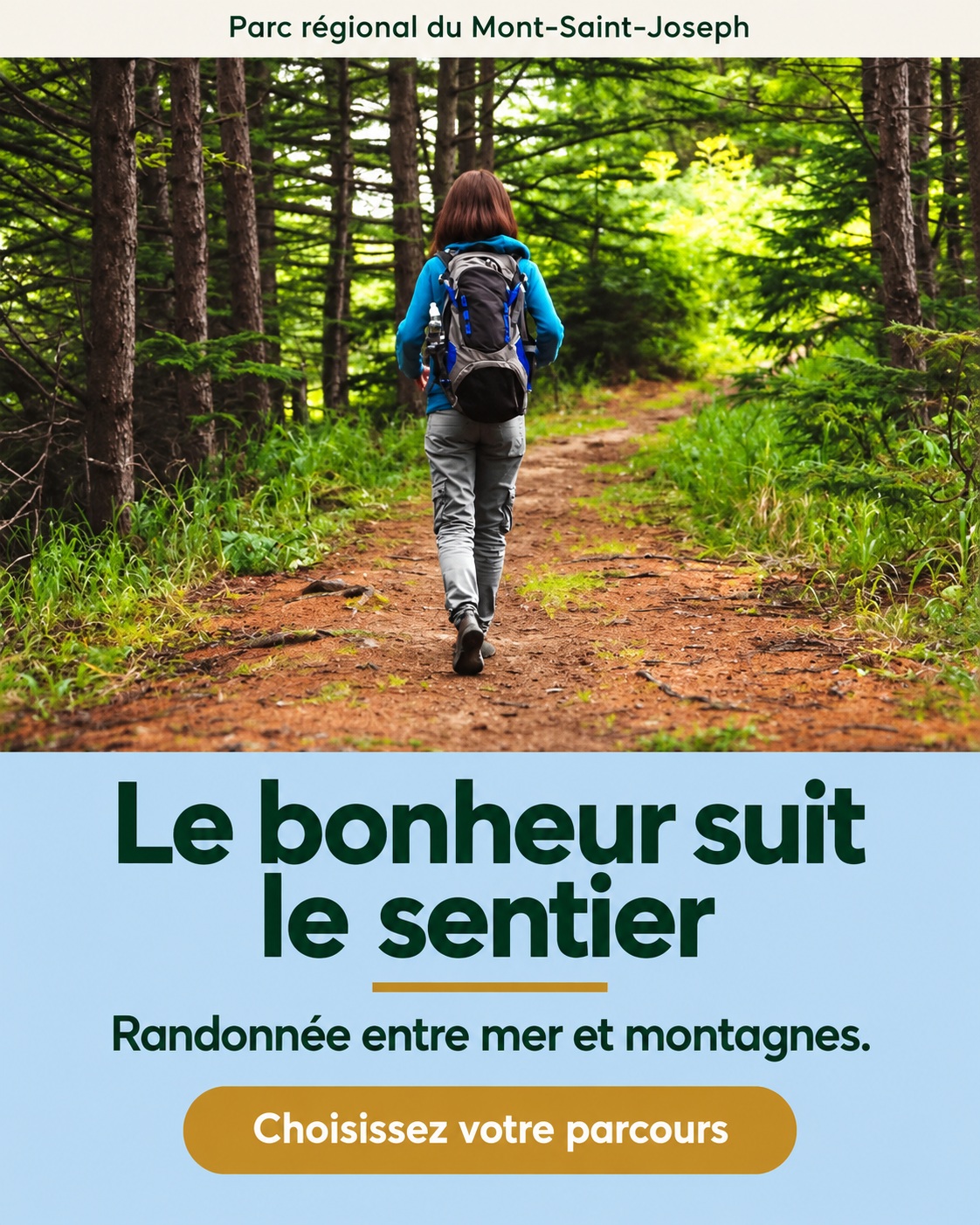 Parc régional du Mont-Saint-Joseph — Le bonheur suit le sentier